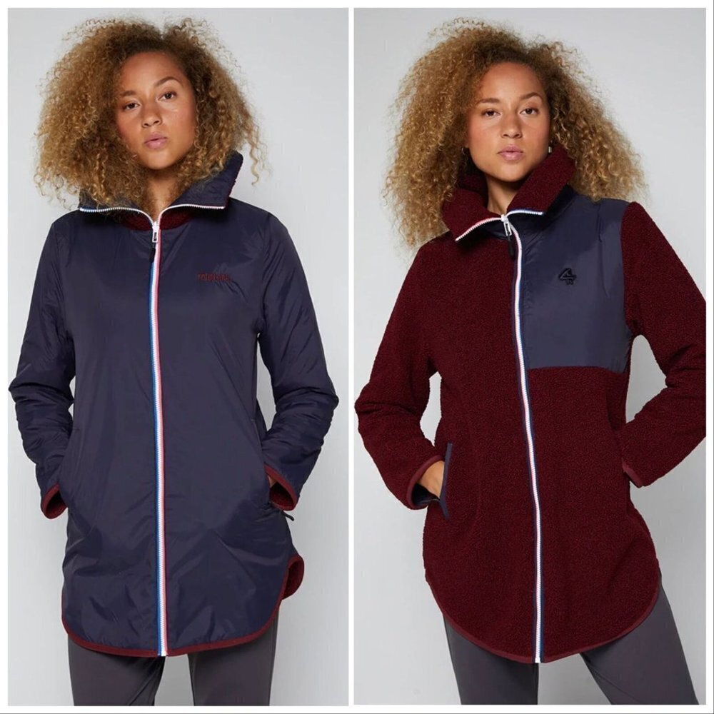 NWT Four Laps Endeavor Sherpa Jacket Burgundy/ Smoke XS